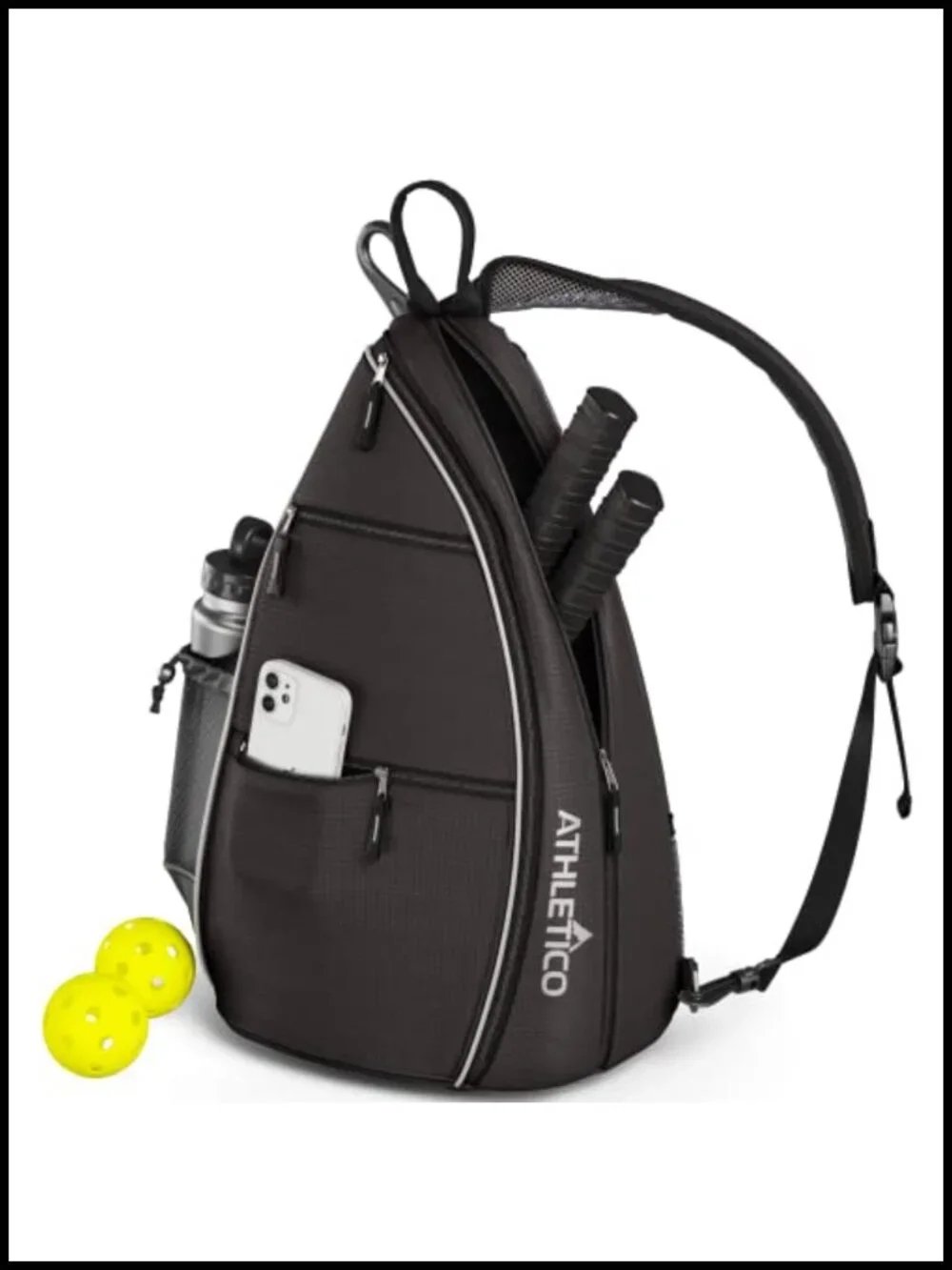 Sling Bag Crossbody Backpack for Pickleball Tennis Travel